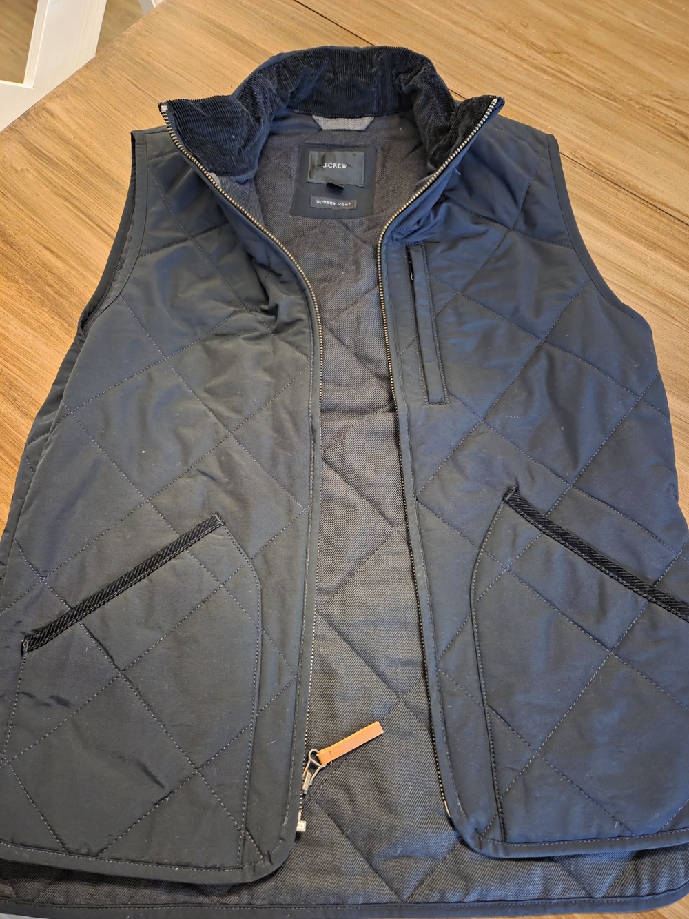 J. Crew Quilted Black Womans Vest